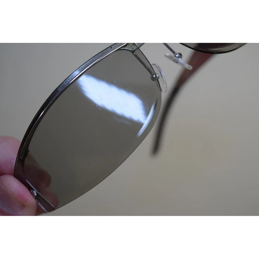 Vintage Gucci GG 1727/S Wrap Sunglasses 80's MIAMI VICE LOOK Silver